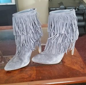 🔥Suede Fringe Stiletto boot